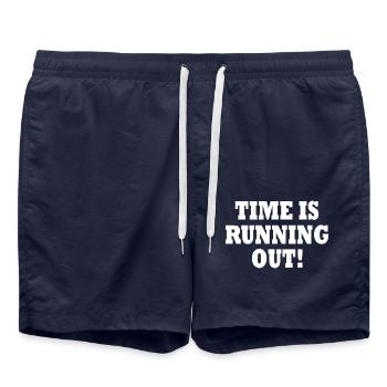 time is running out - Badeshorts - French Navy - Vorne - AI Model Male 185 light (185cm)