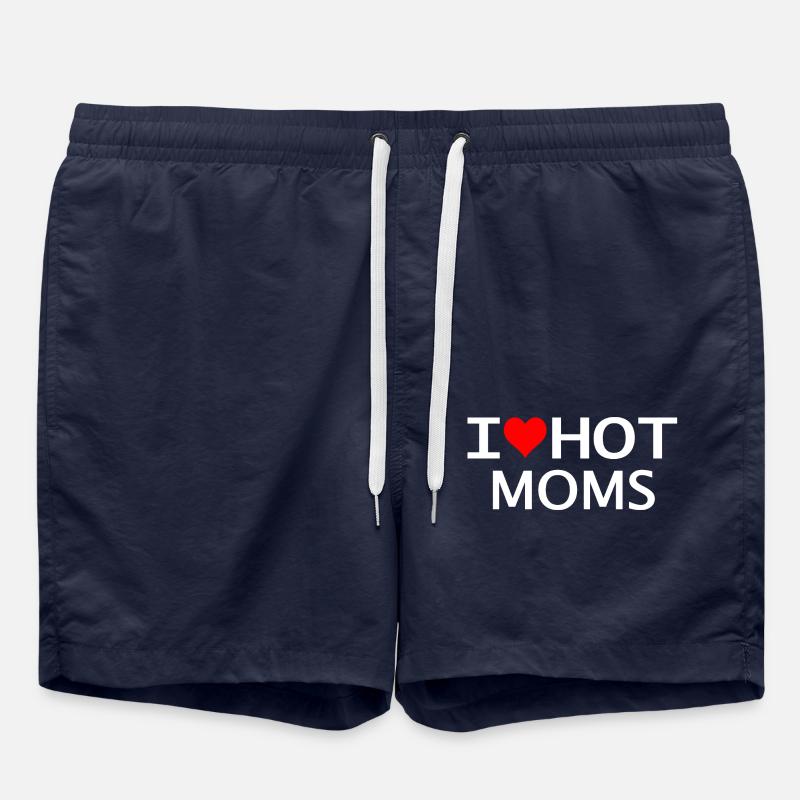 I love hot moms - Short de bain - bleu marine