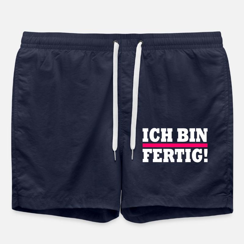Ich bin fertig - Badeshorts - French Navy