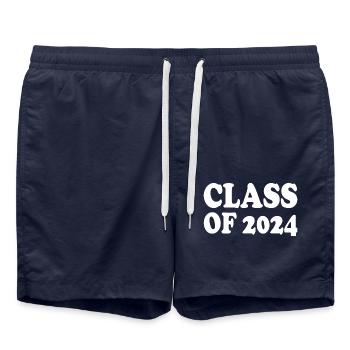 Class of 2024 - Swim Trunks - french navy - Front - AI Model Male 185 light (185cm)