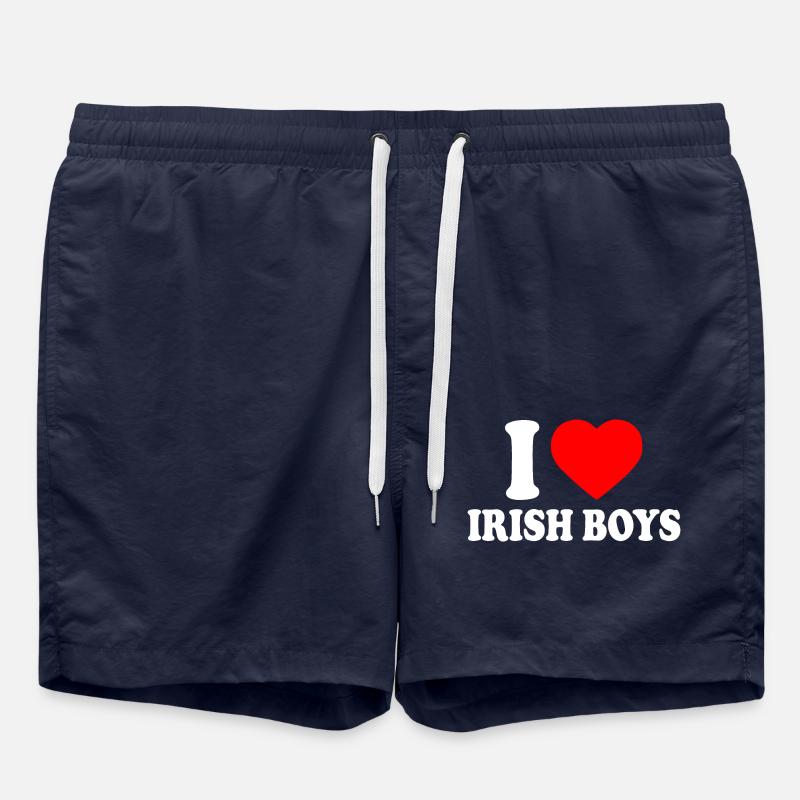 I love irish boys - Short de bain - bleu marine