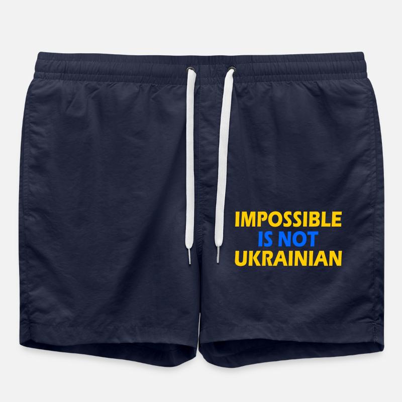 impossible is not ukrainian - ukraine - Swim Trunks - french navy