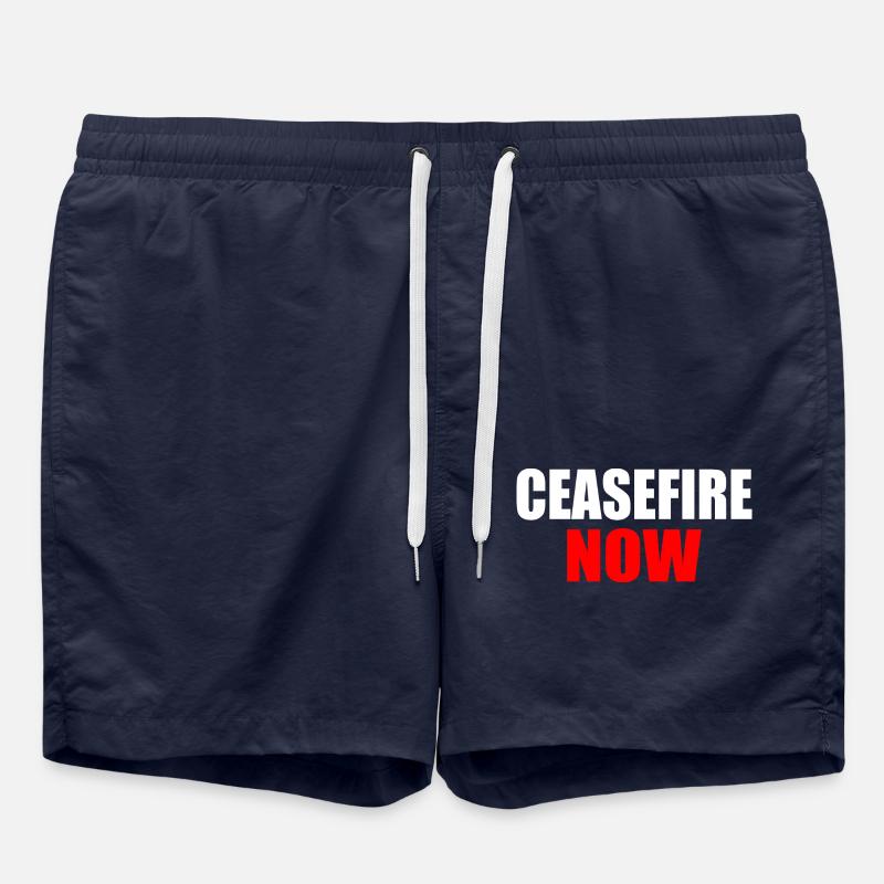 Ceasefire now - Swim Trunks - french navy