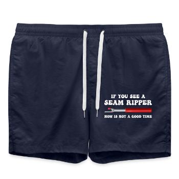 Funny Quilting For Women Quilter Seamstress Fabric - Short de bain - bleu marine - Devant - AI Model Male 185 light (185cm)