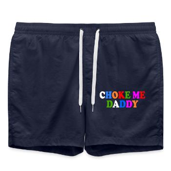 Choke me daddy - Short de bain - bleu marine - Devant - AI Model Male 185 light (185cm)
