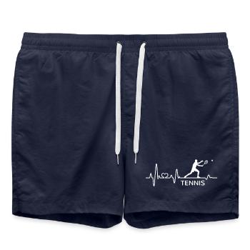 Tennis Heartbeat Tennis Racket Pulse Tennis Game - Swim Trunks - french navy - Front - AI Model Male 185 light (185cm)