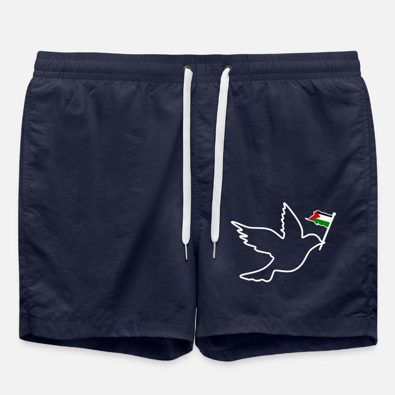 Free palestine - Short de bain - bleu marine