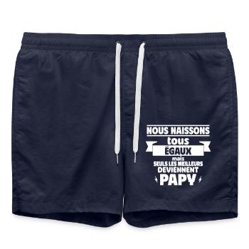 Seuls les meilleurs deviennent papy, idée Cadeau - Short de bain - bleu marine - Devant - AI Model Male 185 light (185cm)