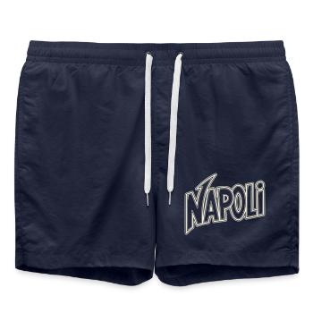 Lettrage néon Napoli - Short de bain - bleu marine - Devant - AI Model Male 185 light (185cm)