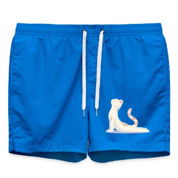 Cat Doing Yoga – Harmony & Balance - Swim Trunks - cobalt blue - Front