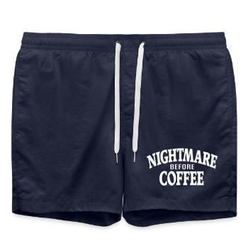 Coffee Caffeine Coffee Lover Gift Funny - Swim Trunks - french navy - Front - AI Model Male 185 light (185cm)