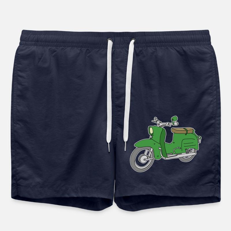 Green scooter Simson "Schwalbe" - Swim Trunks - french navy