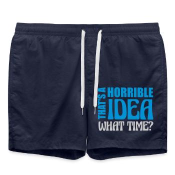 Thats a horrible Idea - Swim Trunks - french navy - Front - AI Model Male 185 light (185cm)
