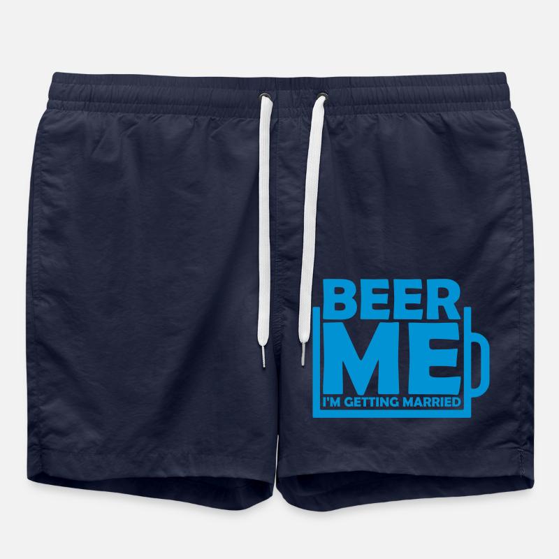 Beer Me Me marier - Short de bain - bleu marine