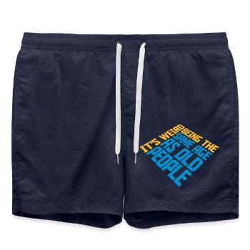 être âgé - Short de bain - bleu marine - Devant - AI Model Male 185 light (185cm)