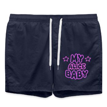 First name Alice - Swim Trunks - french navy - Front - AI Model Male 185 light (185cm)
