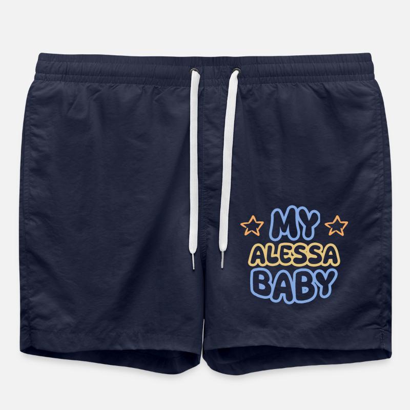 First name Alessa - Swim Trunks - french navy