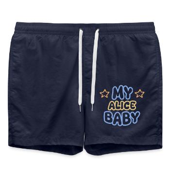 First name Alice - Swim Trunks - french navy - Front - AI Model Male 185 light (185cm)