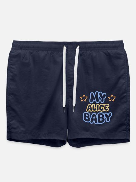 First name Alice - Swim Trunks - french navy