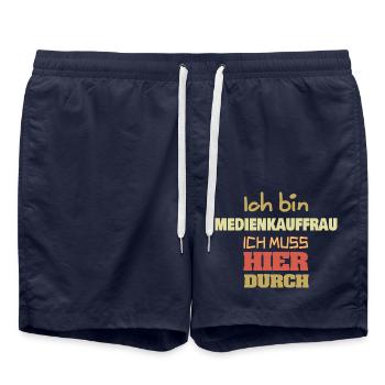 Media clerk - Swim Trunks - french navy - Front - AI Model Male 185 light (185cm)