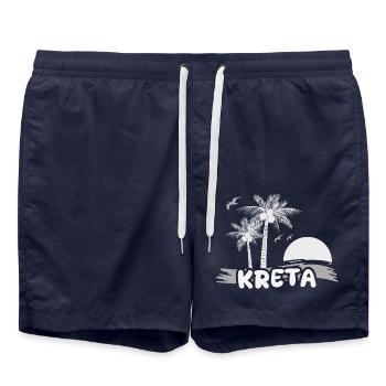 Strand Kreta - Badeshorts - French Navy - Vorne - AI Model Male 185 light (185cm)