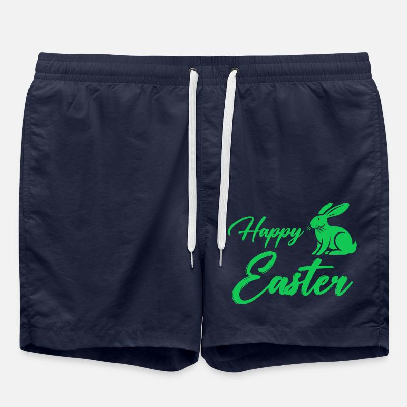 Bunny Happy Easter - Swim Trunks - french navy