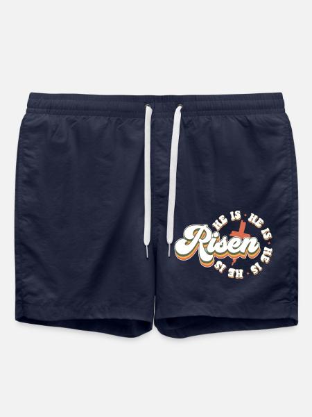 He is Risen - Swim Trunks - french navy