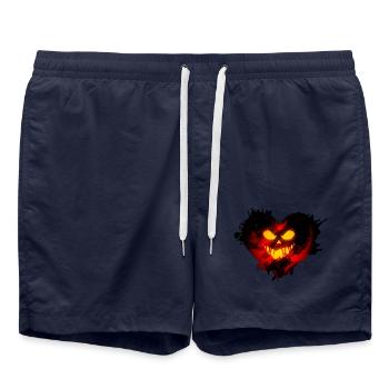 halloweenheart - Swim Trunks - french navy - Front - AI Model Male 185 light (185cm)