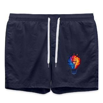 L'inspiration est électrique - Short de bain - bleu marine - Devant - AI Model Male 185 light (185cm)