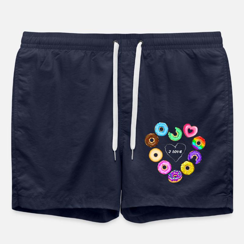 J’adore les beignets - Short de bain - bleu marine