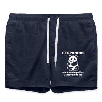 GeoPandas Shapefiles GIS Python Daten Liebe - Badeshorts - French Navy - Vorne - AI Model Male 185 light (185cm)