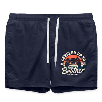 Zum großen Bruder aufgestiegen 2025 - Badeshorts - French Navy - Vorne - AI Model Male 185 light (185cm)