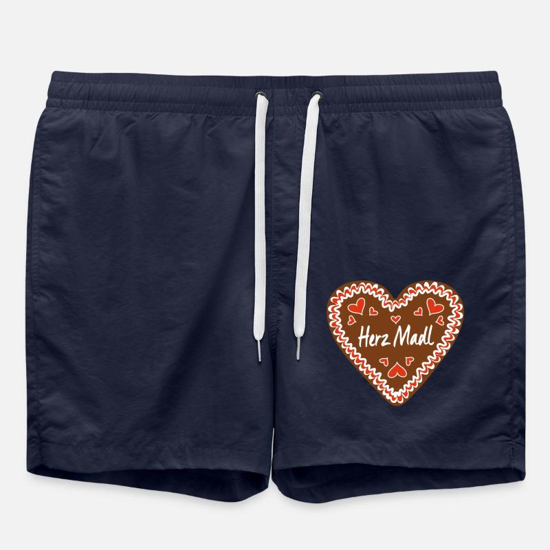 Herz Madl Lebkuchenherz - Badeshorts - French Navy