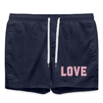 LOVE is the most important and strongest thing in the universe - Swim Trunks - french navy - Front - AI Model Male 185 light (185cm)