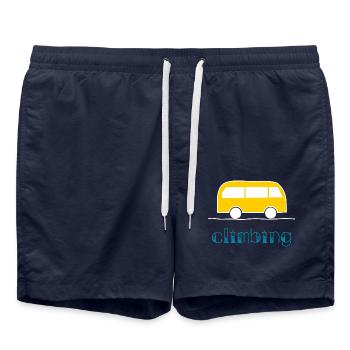 KLETTERN. KLETTERN. VAN. KLETTERN. STEIGEN. - Badeshorts - French Navy - Vorne - AI Model Male 185 light (185cm)