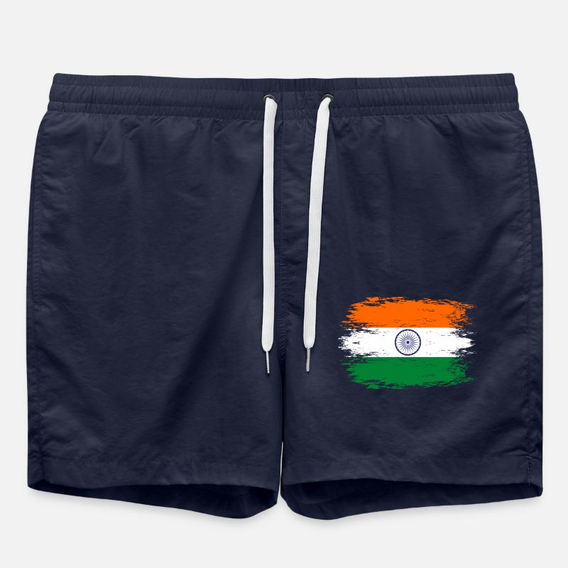 Drapeau de l’Inde aspect utilisé - Short de bain - bleu marine