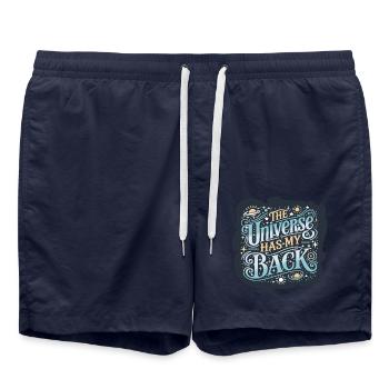 Das Universum - Badeshorts - French Navy - Vorne - AI Model Male 185 light (185cm)