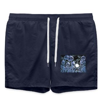 Twelve magic mushrooms at full moon - Swim Trunks - french navy - Front - AI Model Male 185 light (185cm)