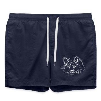 Chien de berger - Short de bain - bleu marine - Devant - AI Model Male 185 light (185cm)