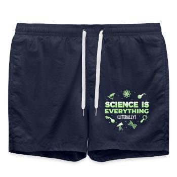Wissenschaft ist alles (im wahrsten Sinne des Wortes) - Badeshorts - French Navy - Vorne - AI Model Male 185 light (185cm)