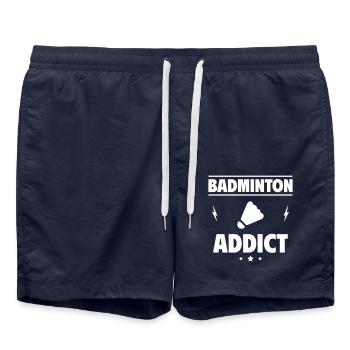 Badminton Addict - Swim Trunks - french navy - Front - AI Model Male 185 light (185cm)