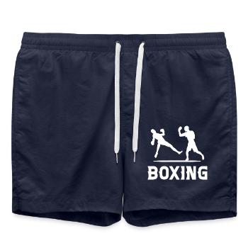 Boxe - Short de bain - bleu marine - Devant - AI Model Male 185 light (185cm)