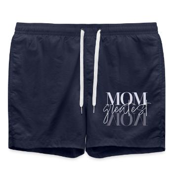 Greatest Mom - Badeshorts - French Navy - Vorne - AI Model Male 185 light (185cm)