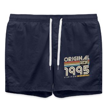 Original 1995 Vintage Born Cadeau d’anniversaire - Short de bain - bleu marine - Devant - AI Model Male 185 light (185cm)