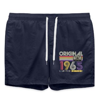 1965 Jahrgang Vintage Geburtstag Retro Geschenk - Badeshorts - French Navy - Vorne - AI Model Male 185 light (185cm)