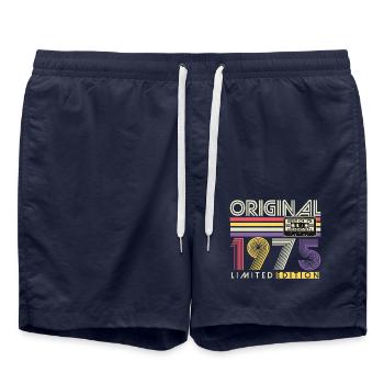1975 Vintage Vintage Birthday Retro Gift - Swim Trunks - french navy - Front - AI Model Male 185 light (185cm)