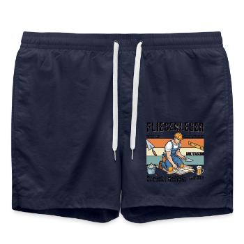 Le carreleur - Short de bain - bleu marine - Devant - AI Model Male 185 light (185cm)