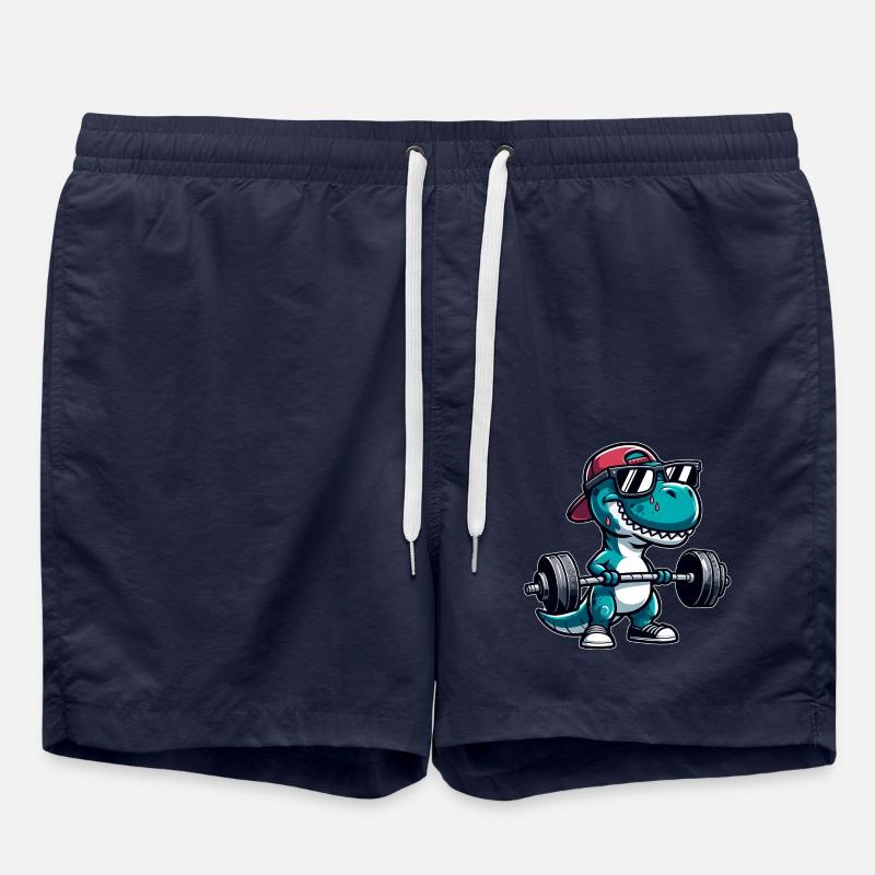 T-Rex Workout Dino Krafttraining - Badeshorts - French Navy