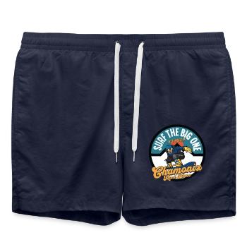 Surf the big one Chamonix Mont Blanc - Swim Trunks - french navy - Front - AI Model Male 185 light (185cm)