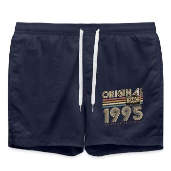 Original 1995 Vintage Vintage Anniversaire Rétro - Short de bain - bleu marine - Devant - AI Model Male 185 light (185cm)